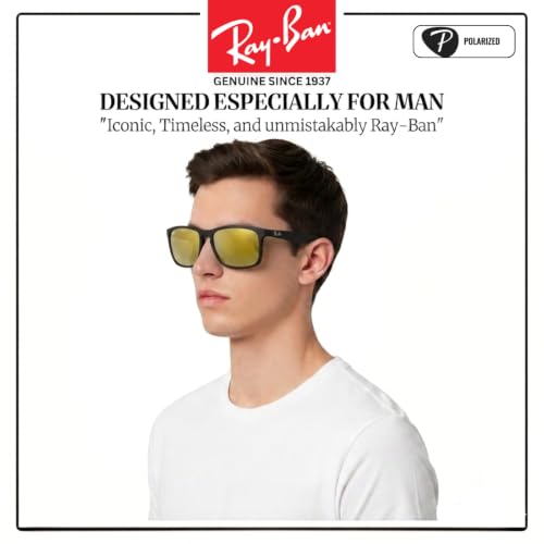 Image of Ray-Ban RB4264 CHROMANCE POLARIZED Square Shape Sunglasses for Men with Official Eyewear Kit