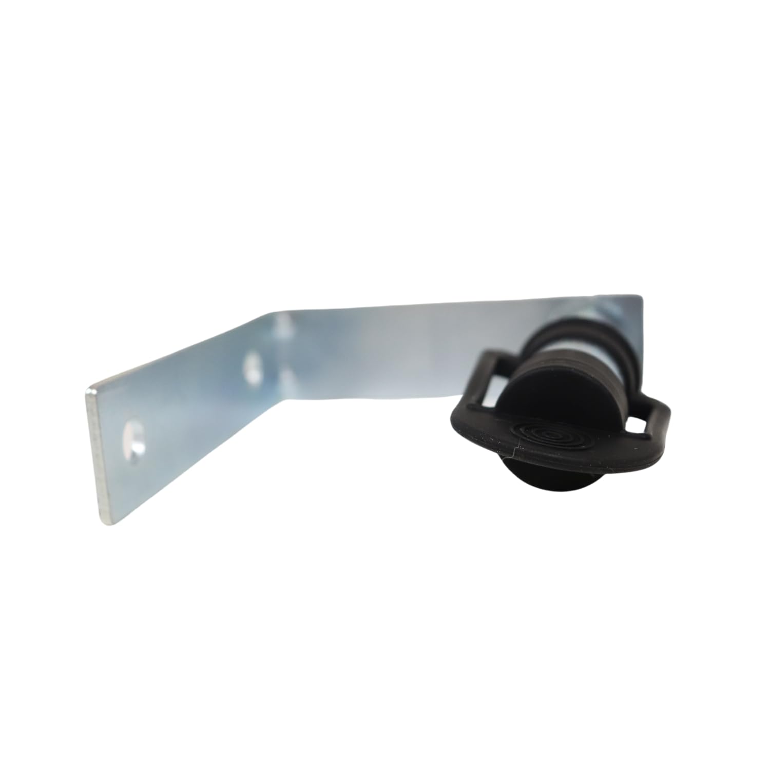 Ama Piantone di Supporto per Lampeggiante in Metallo Zincato – Altezza 121 mm, Diametro 24 mm, Staffa a L, Compatibile con Lampeggianti a Base Flessibile e a Imbuto