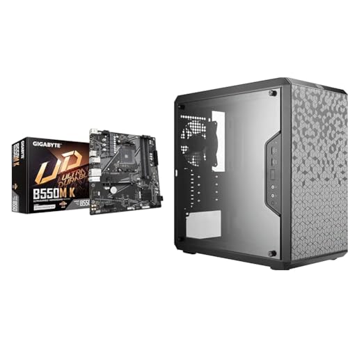 GIGABYTE B550M K AMD B550 Micro ATX Motherboard and Cooler Master Q300L Micro ATX Computer Case
