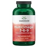 Swanson MultiOmega 3-6-9 - Non-GMO Flax Oil, Borage Oil, '&' Fish Oil Capsules - Essential Fatty Acids Supporting Cardiovascular Health '&' Brain Health - (220 Softgels, 2400mg Serving)