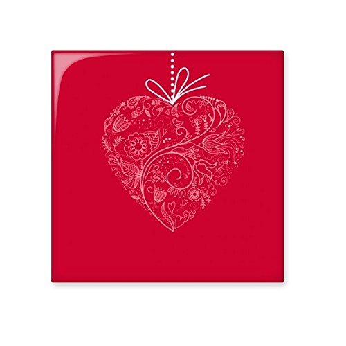 Carreaux de céramique en forme de coeur rouge Saint-Valentin pour décor de cuisine L