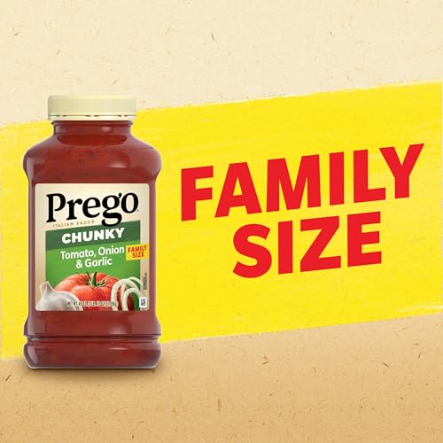 Image of Prego Chunky Tomato with Garlic and Onion Pasta Sauce, 45 Oz Jar (Case of 6)