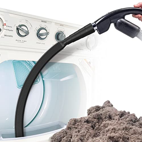 Holikme Upgrade Dryer Vent Cleaner Kit Vacuum Hose Attachment Brush, Lint Remover, Dryer Vent Vacuum Hose, Black