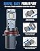 CHOPDARK 9007 LED Bulb Fog lamp, 20000LM 40W HB5 LED Fog light, 6500k White IP68 Waterproof Fanless EMC, 1:1 Mini Size Plug and Play, 2 Pack