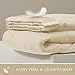 Madison Park Windom Down Alternative Blanket, Premium 3M Scotchgard Moisture Wicking Treatment, Lightweight and Soft Bed Cover For All Season, Satin Trim, Cream King