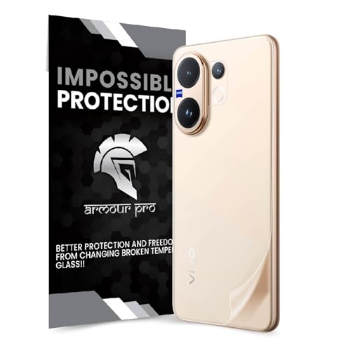Image of ArmourPro Back Screen Protector for Vivo V60, Premium Ultra Thin TPU Back Membrane Guard, Bubble-Free, Edge to Edge Coverage, Fingerprint Friendly | Crystal Clear, 1 Pack