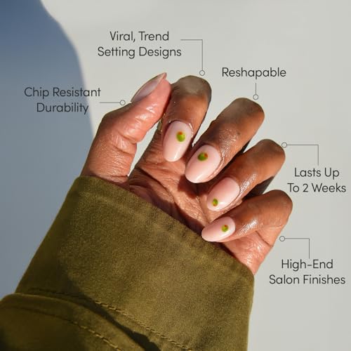 Glamnetic Ongles à presser Vert olive : kit de manucure réutilisable - 3