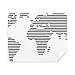 Simple Black Line World Map Pattern Cleaning Cloth Screen Cleaner 2pcs Suede Fabric