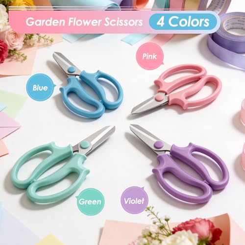 Tijeras para flores acero inoxidable 4 piezas miniatura 5