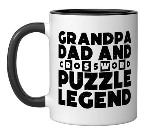 Taza de cerámica crossword puzzles para abuelo 11 oz miniatura 1