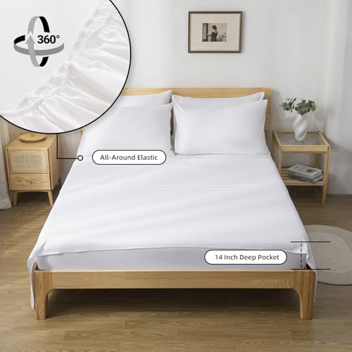 Image of weigelia Full Comforter Set with Sheets - Ivory 7 Pieces Bed in a Bag Full