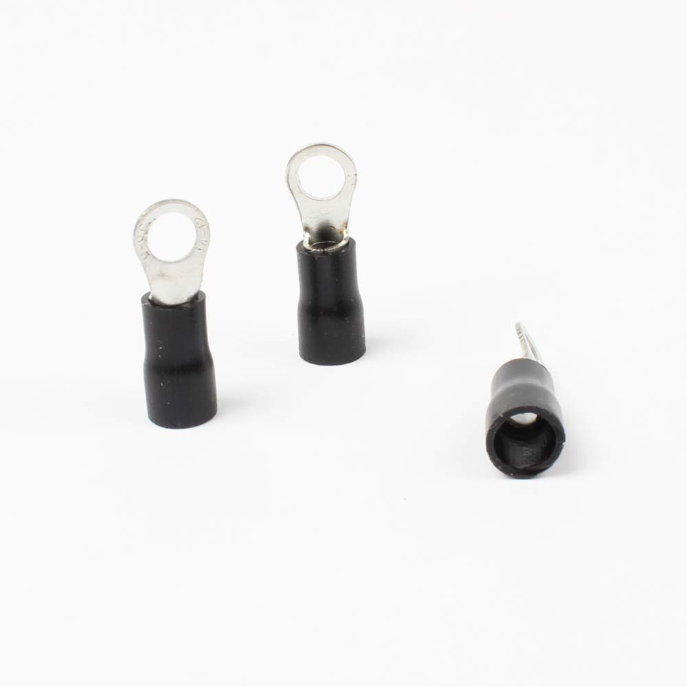 50PCS RV3.5-5 Black Ring Insulated Terminal Suit 2.5-4mm2 Cable Crimp Terminal Cable Wire Connector