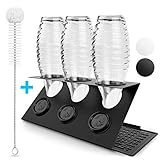 ✅ 𝐒𝐀𝐍𝐅𝐓𝐄𝐑 𝐊𝐀𝐍𝐓𝐄𝐍𝐒𝐂𝐇𝐔𝐓𝐙 - In dem Sodastream Abtropfhalter stehen Ihre Flaschen sicher & fest. Der optimierte Silikon-Kantenschutz schützt Ihre Flasche vor fiesen Kratzern und verhindert unangenehmes Wackeln!