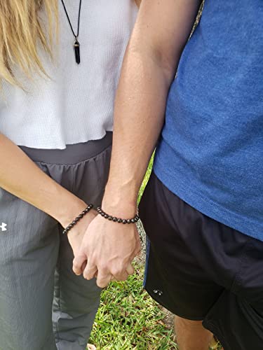 Shungite Protection Bracelet - Fits Average Adult Wrists Men Women Authentic for EMF3