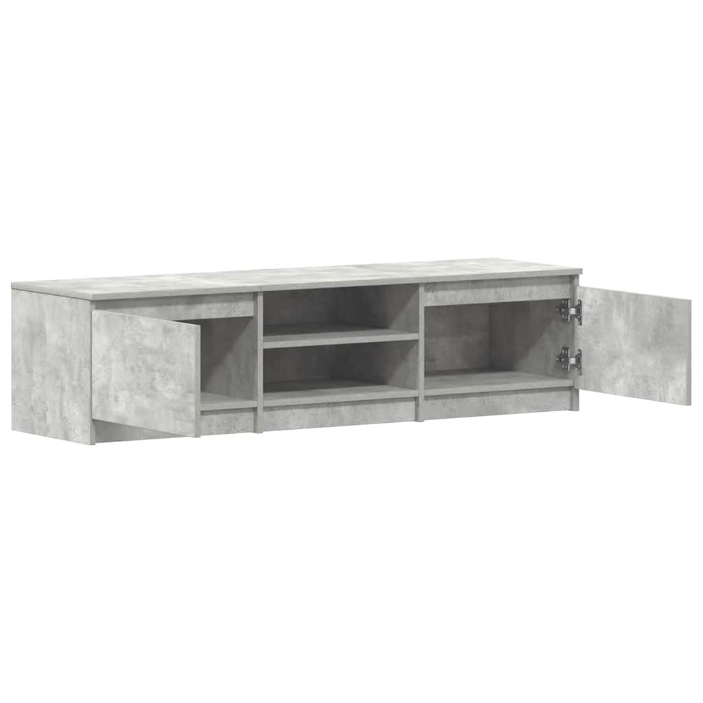 vidaXL TV Schrank mit 2 Schubladen 2 Fächern Lowboard Fernsehtisch Fernsehschrank TV Möbel Sideboard Betongrau 140x40x35,5cm Holzwerkstoff