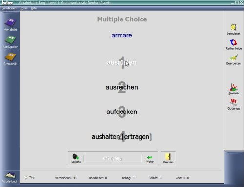 tulox Sprachtrainer PC Latein - Vokabeltrainer, Konjugations- und Grammatiktrainer mit großem vertontem E-Wörterbuch