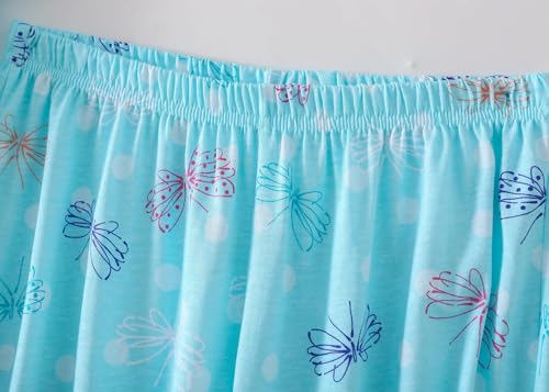 Image of CHUNG Women Cotton Pajama Sets Sleepwear pjs Short Sleeve Shirt Capri Length Crop Pants Cute Vivid Print