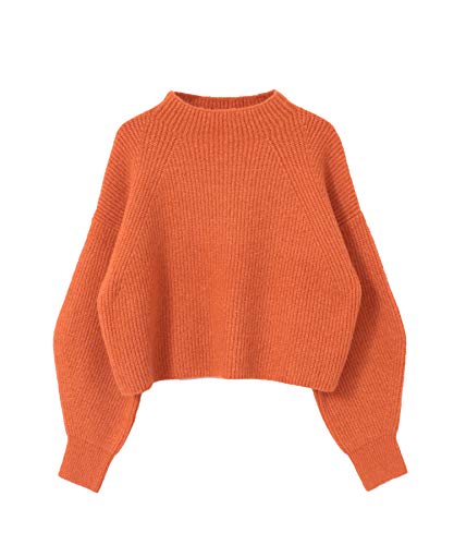 [センスオブプレイス] ニット セーター ストレッチアルパカショートセーター レディース AA07-22A109 ORANGE FREE