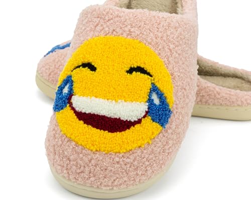 Smiley Face Slippers for Women Soft Plush Lightweight Cozy Indoor and Outdoor Slippers Slip-on House slippers, Slippers for Men Slip-on Anti-Skid Sole Smiley Slippers for girls Cute and Cumfy2