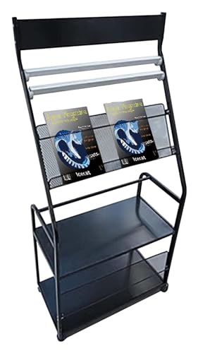 Présentoir à brochures mobile pour salons et expositions professionnelles