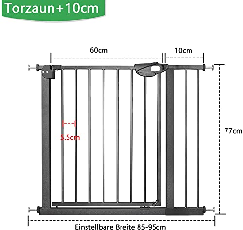 Variante de Aufun barreras para puertas sin taladrar Negro 85-95 cm