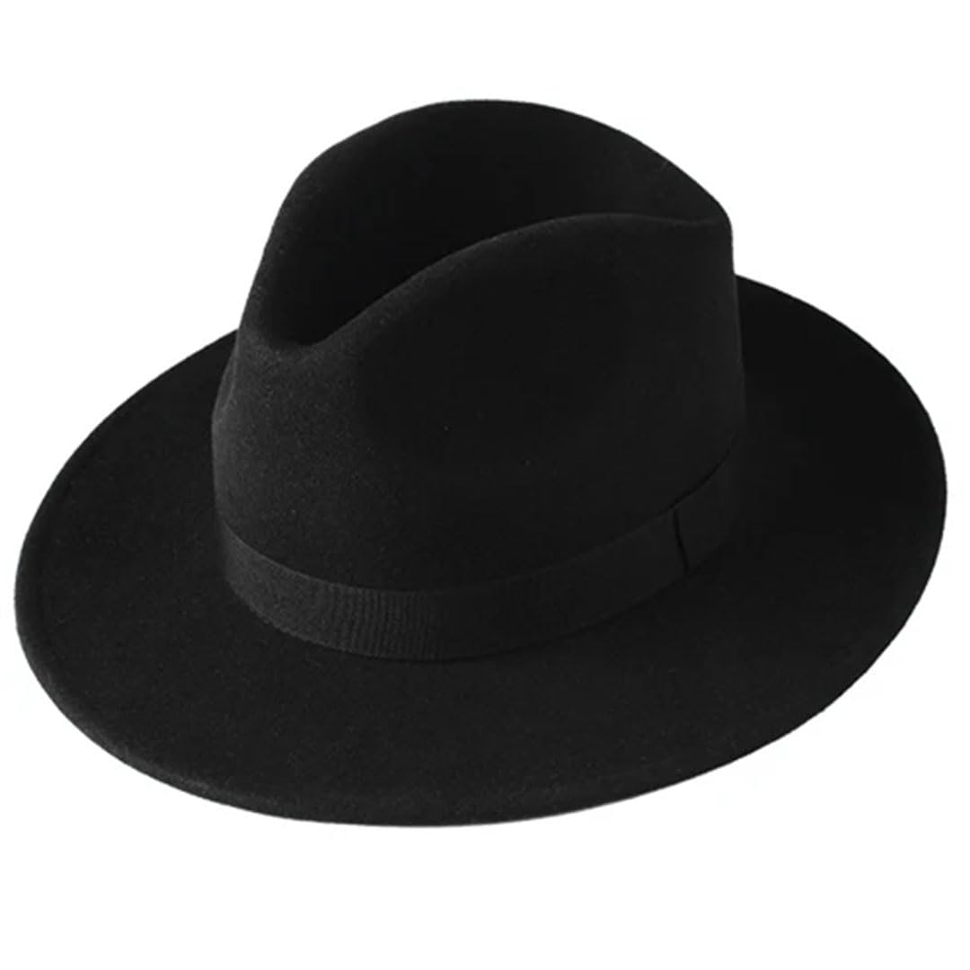 Cappello Fedora In Lana Per Donna Uomo Cappello Fedora Vintage A Tesa Larga In Feltro Cappello Per Coppia Jazz
