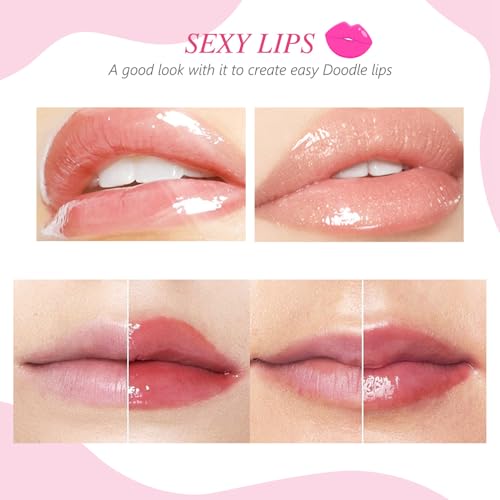 ARCHIDATE Lippenmaske - Lippenmaske Pads - Collagen Feuchtigkeit Lippenpflege Mask - Anti Falten Reduzieren Feine Linien Lippenpeeling Lippen Maske - Lip Masken Beauty (ROSA)