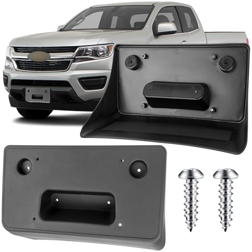 Image of License Plate Bracket Accessories for Chevrolet Colorado 2015-2020,for GMC Canyon 2015-2020 (Exclude ZR2) Front Bumper License Plate Holder Replacement Frame Black Mount