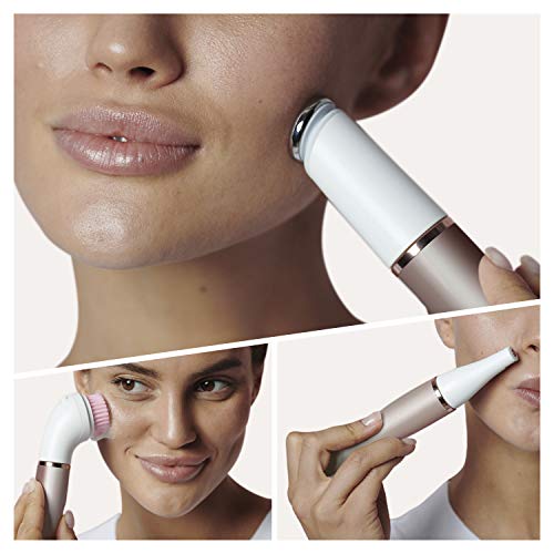 Braun FaceSpa Pro Beauty Set, Gesichtsepilierer Damen, Damenbart Entferner, Gesichtsreinigungsbürste, Aufbewahrungsbox, Haarentfernung, Designed in Germany, Reinigung und Hautstraffung, SE921, Bronze - Image 4