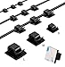 Produktbild FOLAI 100 Stück Selbstklebende Kabelklemmen Lichtclips Drahtklammern Kabelmanagement Kabelbinder Draht Kabel Halter,Outdoor Kabelclips mit Klebebändern schwarz