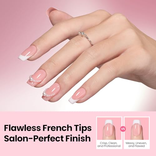 Image of Beetles French Manicure Nail Art Stickers 30 Sheets French Tip Tool 3 Designs Self-Adhesive Nail Tips Guides for DIY Decoration Nails Art