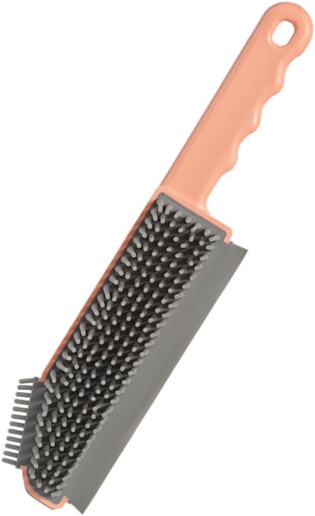 Pink PP Seam Cleaning Brush for Bathroom Grout and Tile Crevices