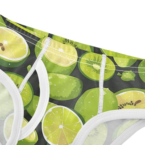 Green Kiwi Lime Little Boys Cotton Kids Underwear Cute Undies4