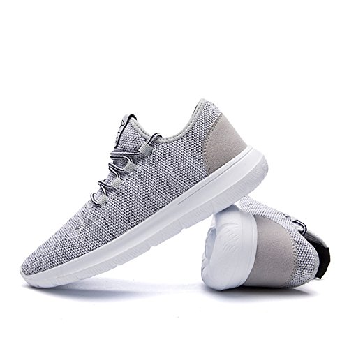Image of KEEZMZ Men's Running Shoes Fashion Breathable Sneakers Mesh Soft Sole Casual Athletic Lightweight Gray-45