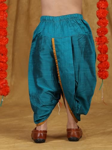 Image of POLKA TOTS Pure Cotton Traditional Dhoti Kurta Set for Baby Boys, Toddlers & Kids | Soft and Breathable Cotton Ethnic Dress for Festivals and Weddings | Traditional Elegant Indian Festive Clothing