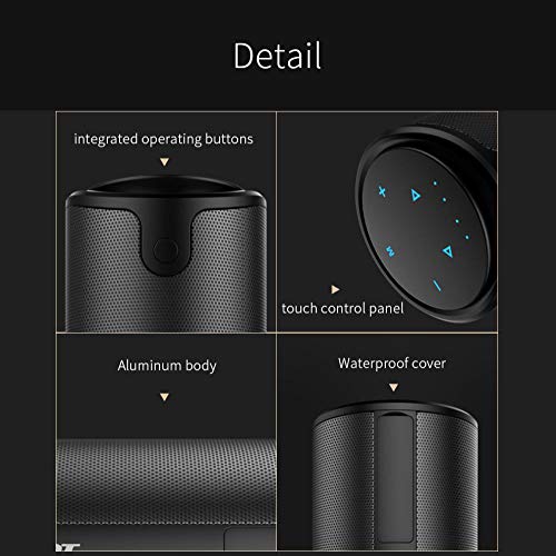 Enceinte Bluetooth tactile et son HiFi stéréo nomade avec housse - 4