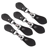 NOLITOY 4stücke Mantelschnallenhaken Einfache Mantel-verbindungsstücke Aus Kunstleder Windjacke-verbindungsverschluss Praktische Metallschnallen Schwarz