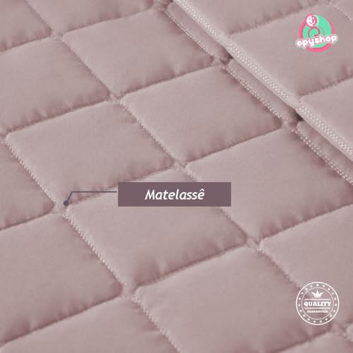 Kit Colcha Cobre Leito Cama Solteiro 2 Peças Dupla Face Soft Matelado em Costura Capa de Travesseiro