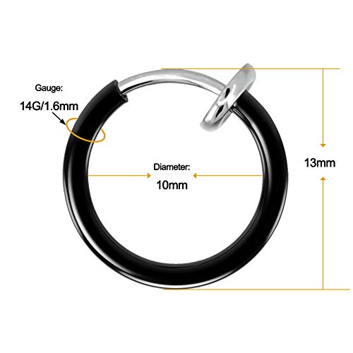 COCHARM Fake Nose Ring Fake Nose Septum Rings Fake Nose Piercing Non Pierced Spring Clip On Faux Nose Rings Faus Septum Hoop Magnetic Septum Nose Ring3