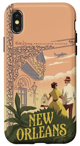 Coque iPhone X XS Mickey Mouse One Walt's Plane Travel Poster