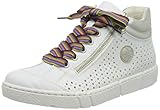 dekorativer Reißverschluss Rieker Damen N1747 Sneaker, Weiss, 36 EU