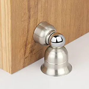 LAPO Heavy Duty Stainless Steel 3 inch Door Magnet Stopper Soft-Catch | Door Stop | Door Magnets to Hold Door | Door Magnet 360' Angle Hold with Screw Fitting (Matt Finish) Pack of 1