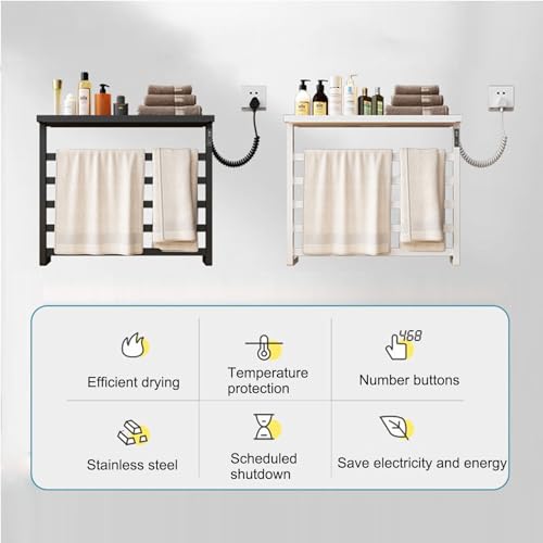 Sèche-serviettes électrique en acier inoxydable au design ligne droite