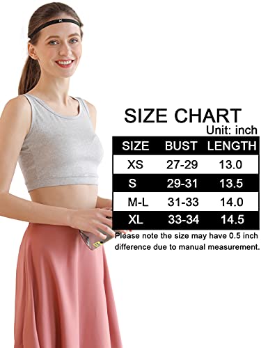 Vikideer 3 Pack Basic Crop Tank Tops For Women Short Yoga Dance Athletic Sport Shirts For Teen Girls Black Black White Medium-Large #TOP6