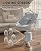 Zoicay Baby Swing,Baby Swings for Infants with 3 Modes & 5 Speeds, BT Enabled App & Remote Control, Electric Swing – 6 Lullabies and 3 Timer Setting, 2 Seat Positions and 5-Point Harness Swing (Gray)