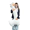   Hofun4U-Llama-Plush-Pillow-51-Inch-Alpaca-Plush-Long-Body-Pillow-Alpaca-Stuffed-Animal-Christmas-Holiday-Birthday-Gift-White
