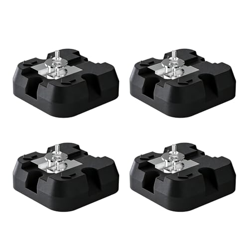 Base de montage caoutchouc climatisation : lot de 4 pads au sol pour split et générateur