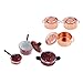 non-brand 6pcs 1/12 Juguete de Utensilio de Cocina de Simulación Ollas Sartenes para Casa de Muñecas