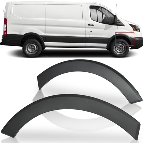 KARPAL Front Left & Right Side Fender Flare Wheel Arch Trim Molding Compatible with 2015-2022 Ford Transit/Transit-150 250 350 Replace BK3Z61278L01BA + BK3Z61278L00BB | FO1290134 + FO1291134C