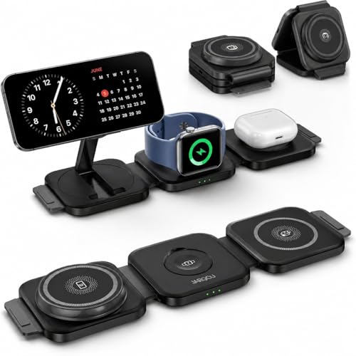 Travel Essentials for Apple Watch Charger,3 in 1 Charging Station for Apple...